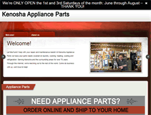 Tablet Screenshot of kenoshaapplianceparts.com